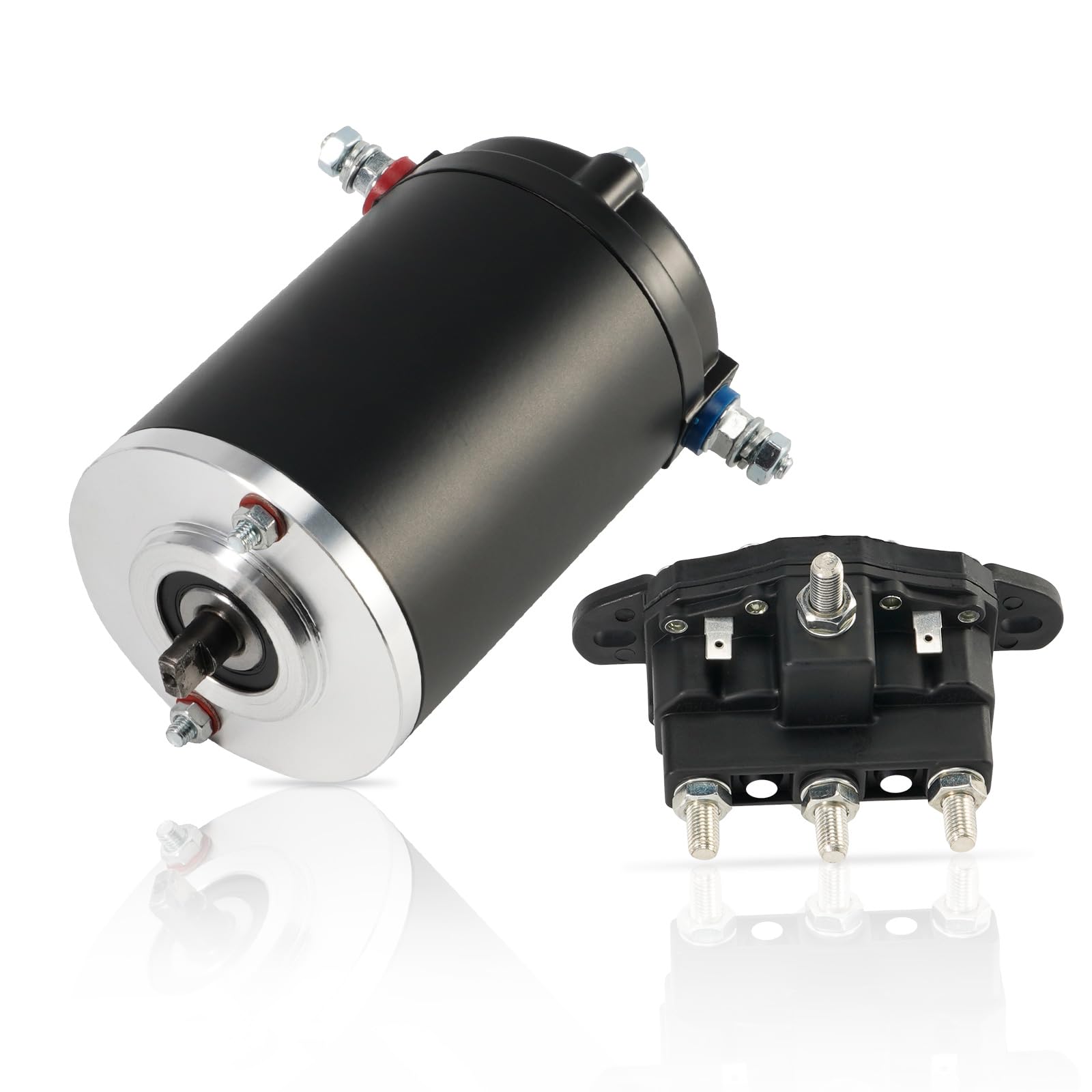 Photo 1 of LEAPTREND 045-167567 Hydraulic Pump Motor with Dual-Polarity Reversing Solenoid 118246 Compatible with Lippert Component Leveling System 167576 Arrowhead 430-24001 Bosch F000MM0809