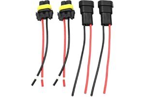 Vkinman 2 Pack 9005 9006 Female and Male Adapter Sockets Wiring Harness, Fog Lights Headlights Connector Wiring for Cars Vans