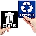 Sukh Recycle Sticker for Trash Can - Recycle Sign 8 Pack Decals self Adhesive Garbage Recycling Stickers Trash Bin Label Reuse Vinyl Perfect for Kitchen Necessity Home Essentials,Home,Hotel