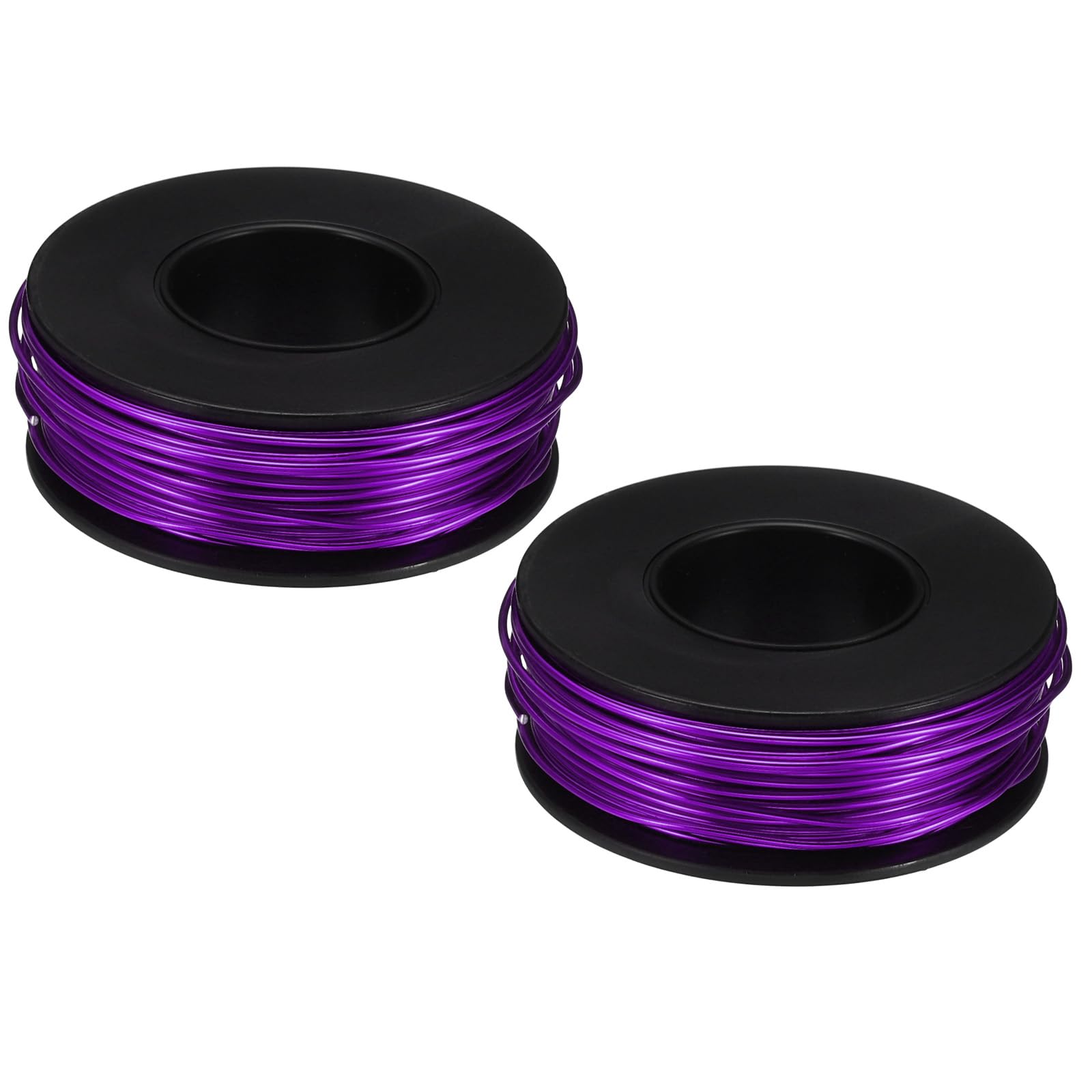 PATIKIL 23m Aluminum Wire, 2pcs Jewelry Wire Aluminum Craft Wire 1mm 18 Gauge Wire Metal for Jewelry Making Beading Crafting Pendants Art, Purple