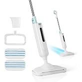Steam Mop for Hardwood Floors, Tile, Grout, Laminate, and Vinyl - Multi-Functional Steam Cleaner with Reusable Washable Pads and Handheld Attachments