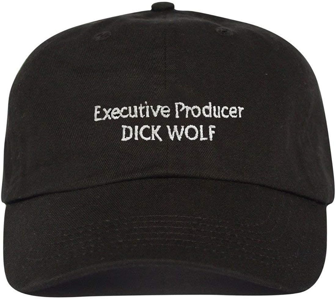 Executive Producer Dick Wolf Embroidered Adjustable Six Panel Dad Hat 100% Cotton Black