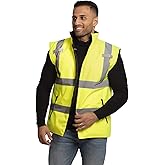 JORESTECH Reversible Insulated Safety Vest, ANSI/ISEA 107-2020 Compliant Reflective Work Full Zipper