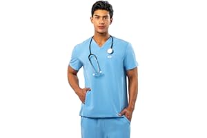 Peelz Peter 4-Pocket V-Neck Scrub Tops for Men - Soft Stretch Fabric Top, Men's Scrubs, Slim Fit