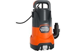 SHANGDA Sump Pump Submersible Water Pump 1.6HP 5700 GPH Portable Utility Pump Electric Transfer Water Pump Remove Clean or Dirty Water For Pool Basement Garden Pond Window Wells