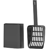 Cat Pooper Scooper, 2 in 1 Cat Litter Scoop with Holder Stand Cat Stuff Cat Scooper for Litter Box Cat Accessories Cat Supplies Kitty Litter Scoop Heavy Duty and Easy Clean Scoop Away Cat Litter