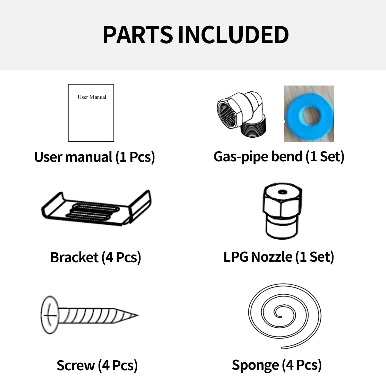 Gas Cooktop 2 Burners Built-in Gas Stove Top,LPG/NG Dual Fuel Continuous Grates,Auto Ignition,Thermocouple Protection,Stainless Steel,Heavy Duty Cast Iron 120V (12 inch)