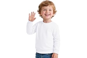 ZUEMET Toddler Boy Long Sleeve Shirt Baby Boys Crewneck Sweatshirt Soft Cotton Pullover Clothes Size 2T-7Y