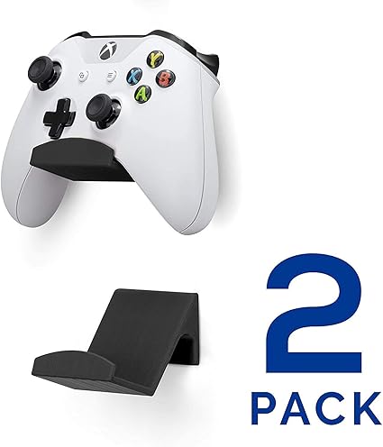 Amazon Co Jp ゲームコントローラー壁マウントスタンドホルダー ユニバーサルゲームパッドアクセサリー Xbox Switch Ps4 Steam ネジなし 粘着スティック ブラック 2パック パソコン 周辺機器