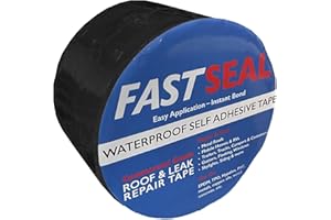 FastSeal RV Roof Tape, 4" x 50' Black, RV Sealant Tape for Camper Roof Repair, Trailer Roof Sealant, Stop Camper Roof Leaks, UV-Resistant - Eternabond Equivalent (4" x 50', Black)