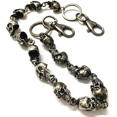 Amazon.com: UNIQSUM Heavy Skull Wallet Chain Ethnic Biker Punk Key