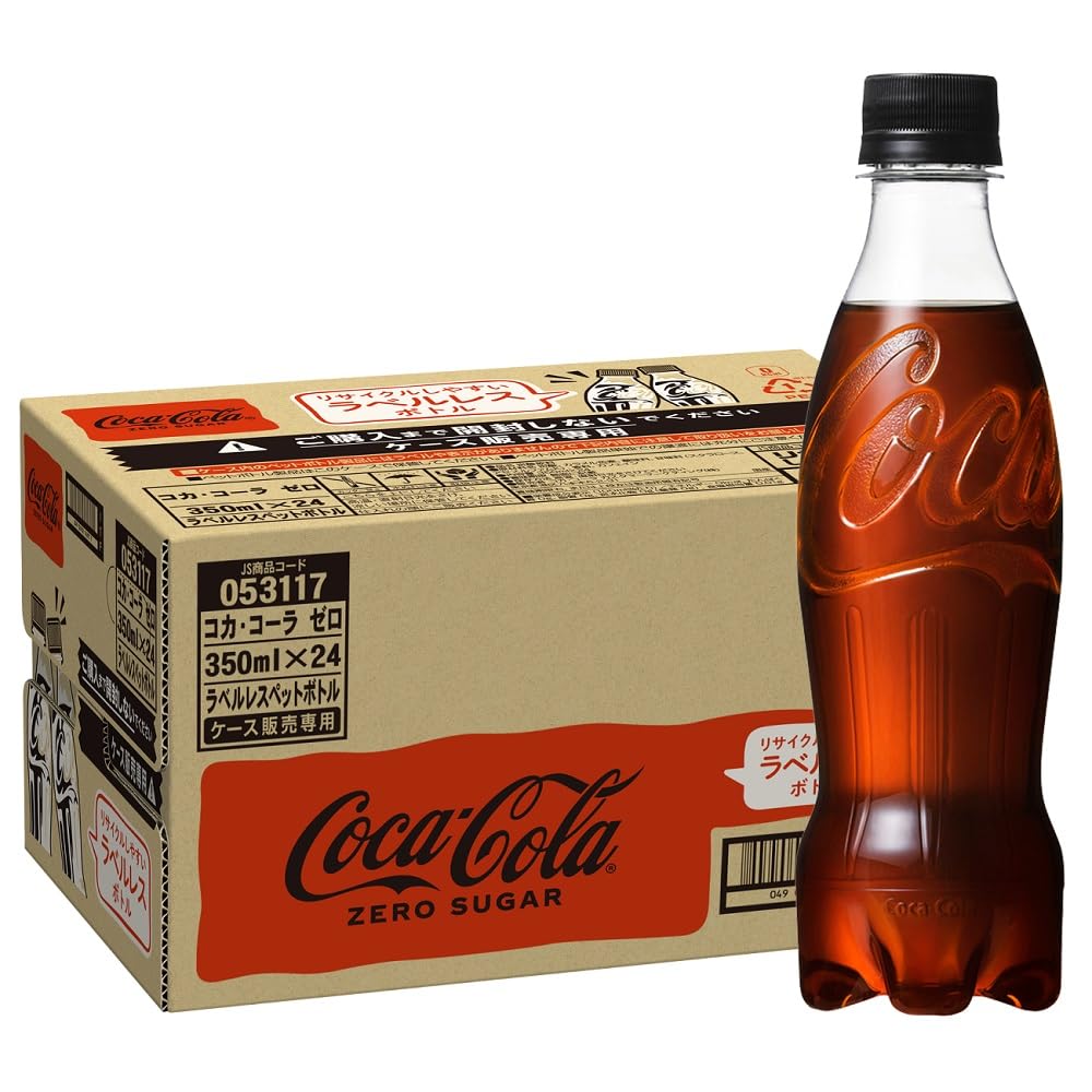 コカ・コーラゼロ ラベルレス 350mlPET×24本商品画像