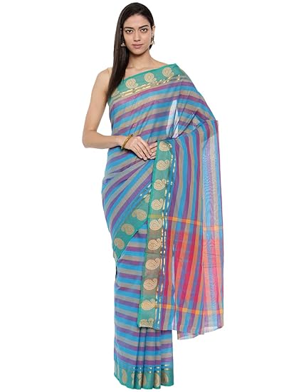 Womens Chettinad Cotton Saree (CCOPSC9203; Multicolor)