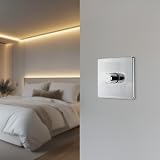 BG Electrical Intelligent Single Wall Dimmer Switch 2 Way Polished Chrome 200W view 6