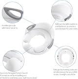 Rainberg Toddler Toilet Training Seat with 2 Step Stool Handles Anti-Slip view 2