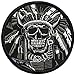 SpaceAuto Bundle 2 Pieces Death Skull War Chief USA Indian Army Military Tactical Morale Desert Badge Hook & Loop Embroidery Patch 3.5