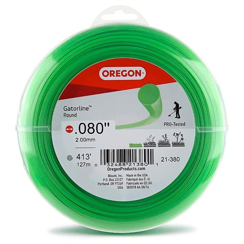 Oregon Gatorline 1-Pound Round String Trimmer Line, .080-inches x 413-feet – Fits Most Trimmer Types (21-380), Green