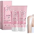 YXYDUM 2PCS Glutathione 50x Tone Up Body Lotion, Glutathione Body Cream, Moisturizing and Soft Skin Body Lotion for Women and All Skin Types