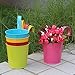 Topeakmart Flower Pots - Hanging Planters Flower Holders Vase Wall Fence Garden Patio Balcony Pots Metal Iron Home Décor, 10 PCS, Multicolor