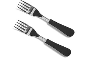 Avanchy Baby Spoons, Forks Stainless Steel and Silicone Set, Self Feeding Food Utensils, 4 Months Baby Led Weaning