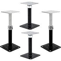 Floor Jack Posts 4-Pack Adjustable For Foundation Leveling - Galvanized ...