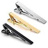 1/2/3Pcs Tie Clips for Men Black Tie Bar Clip Set