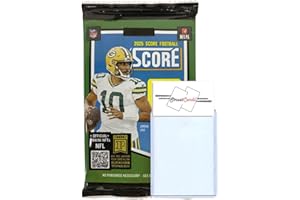 2025 Score Football NFL Pack with 12+ Trading Cards + Toploader + StreetCards Magnet!