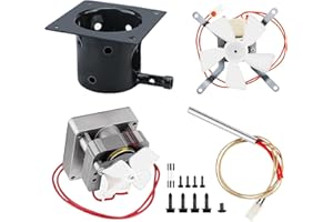 Unidanho Grill Replacement Parts Kit Induction Fan, Auger Motor, Fire Burn Pot and Hot Rod Ignitor, Traeger Grill Parts Replacement, Pit Boss Grill Parts Replacement