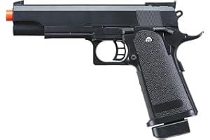 GOLDENBALL 250 FPS M1911 Custom Durable Plastic Spring Airsoft Pistol (Color: Black)