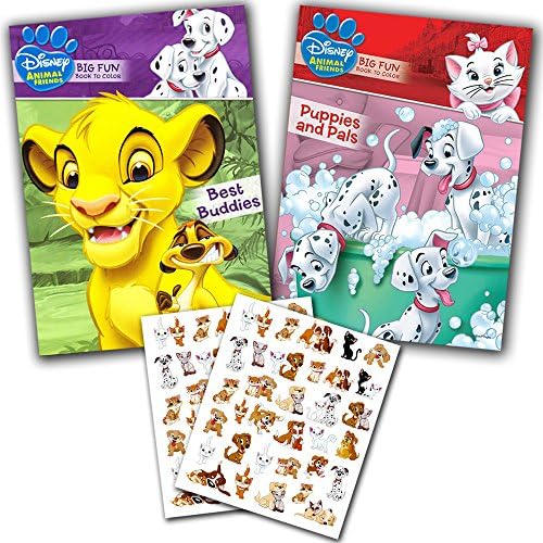 Disney Classic Coloring Book Set with Bonus Stickers (Pack of 2 Books for Kids Toddlers)
