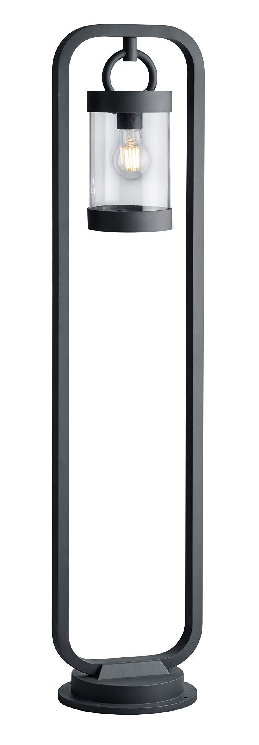 Trio Leuchten Sambesi 404160142 Outdoor Wall Light Aluminium Cast Black Matt Acrylic Clear Excl. 1 x E27 1 x E27