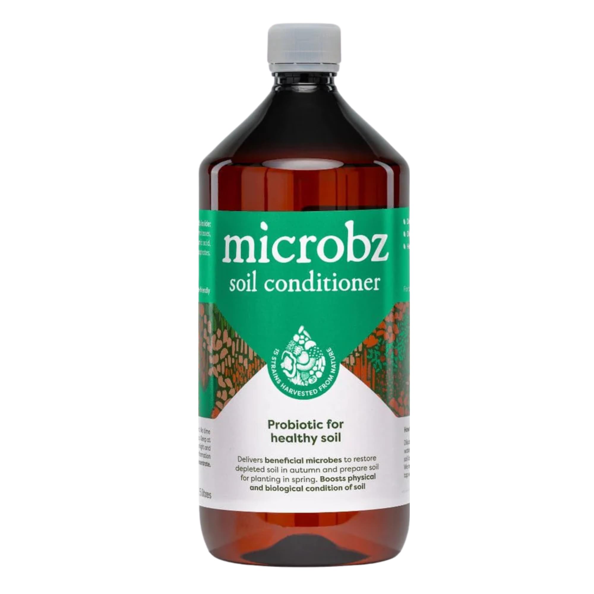 MICROBZ SOIL CONDITIONER | 1 Litre Concentrate| Natural Probiotic Soil Enhancer with Essential Nutrients & Minerals, Chemical-Free, Improves Soil Health & Fertility, for Healthy Plants & Crops