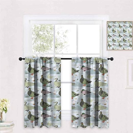 Cortinas de cocina con 2 paneles de cortinas opacas de 47" x 71" de