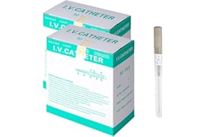 VNisenllc Body Piercing Needles I.V. Catheter Cannula Ear Nose Septum Navel Sterile Piercing Needles Tattoo Tool, 100pcs 16G Grey