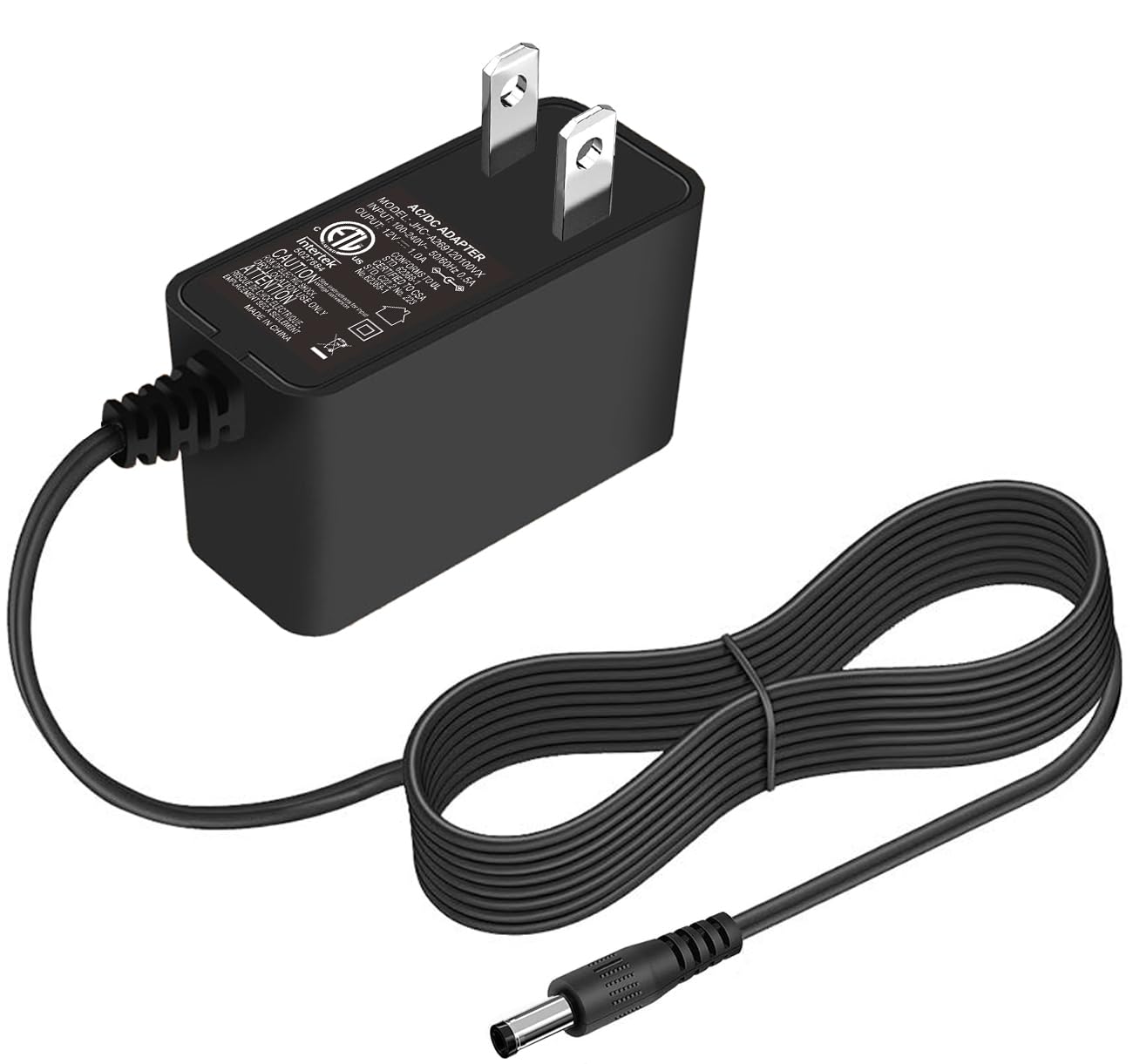 Photo 1 of 12V 1A Power Supply Adapter, UL Listed 120V AC to DC12V Class2 Transformer Power Cord with 5.5x2.1mm Tip for 12volt 200mA 500mA 800mA 1000mA LED Strip Light, Camera, BT Speaker,Router etc.