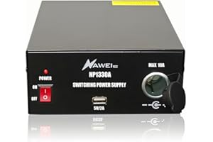 NAWEISZ 13.8V DC Power Supply, 30 Amp Bench Power Supply, AC-to-DC Power Convertor with USB Port and Cigarette Plug Output for Powering Ham/CB Radios/Amateur Radio, Scanners