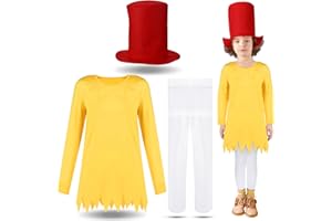 ShinyMatch 3 Pcs Classic Storybook Character Costume Reading Across America Day Costume Red Yellow White