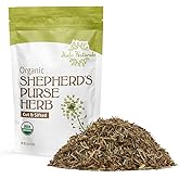 Halo Naturals Organic Shepherd's Purse Herb Cut & Sifted, 4 Ounces (Capsella bursa pastoris) USDA Certified | Resealable Pouch| Packaged in The USA