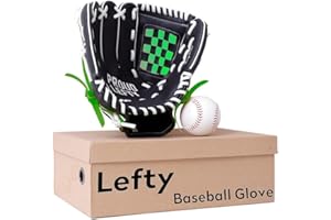 KING MILLS Left Handed Baseball Glove for Kids, Entry-Level Left Handed Baseball Glove, Durable Lefty Tball Gloves for Kids Youth Training. 10.5in, Age 4-7