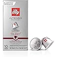 illy Aluminum Espresso Capsules - Compatible with Nespresso Machines - Intenso Lungo Roast Coffee - Bold & Full of Flavor-Notes of Cocoa and Dried Fruit-Single Serve Capsules - 10 Count (Pack of 10)