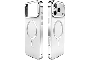 AOPNN New Aluminum Frame Metal Bumper Magnetic Backplate Frame Hard Case Cover for iPhone17Pro, Metal Frame ，Military Grade Drop Protection (Silver, for iphone17Pro Max)