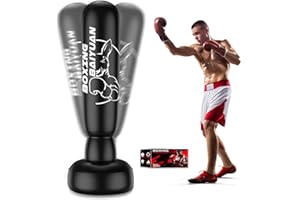 BAIYUAN Freestanding Punching Bag for Adults, 70'' Boxing Bag with Stand - Includes Boxing Gloves & Air Pump, Kick Boxing Training Equipment for MMA, Muay Thai, Kickboxing, Fitness for Beginners