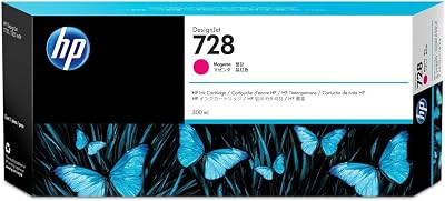 HP 728 Magenta 300ml Ink Cartridge F9K16A Genuine for DesignJet T730 T830