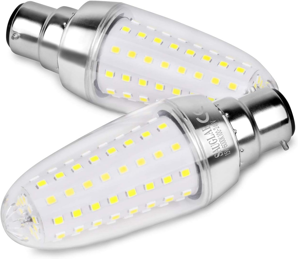SAUGLAE 15W LED Light Bulbs, 120W Incandescent Bulbs Equivalent, 6000K Daylight White, 1700Lm, B22d Bayonet Cap Led Lights, Pack of 3 - Image 4