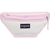 JanSport Clear Waistpack &ndash; 1L Transparent Fanny Pack, One Main Compartment, Adjustable Hip Belt &amp; Crossbody Strap, Pink Ice