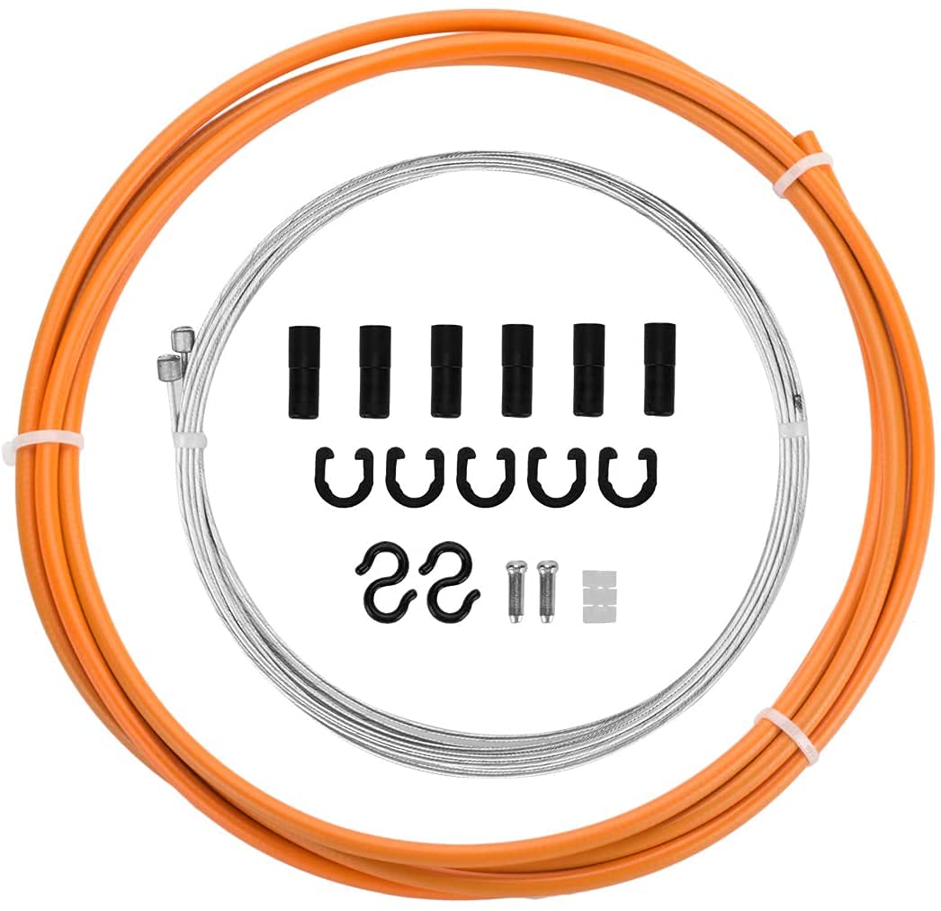 Chooee Universal Bicycle Shifter Cable Housing Set for Shimano Sram Derailleur Orange