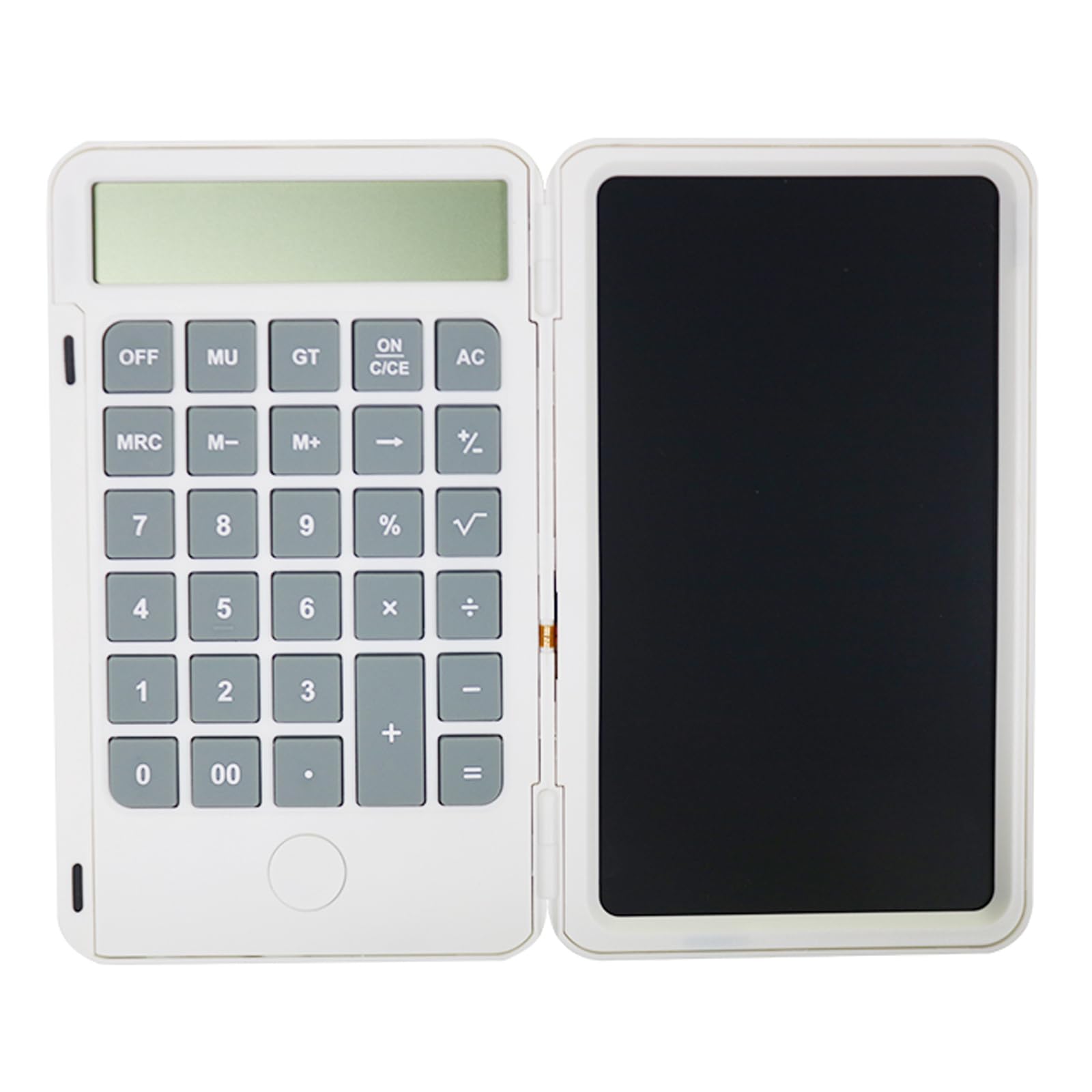 Maizoon Basic Office Calculator with 6 Inch/15.24cm LCD Writing Tablet Rechargeable Foldable Portable Wordpad Ideal for Business Learning Student Home White