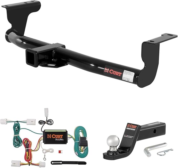 Amazon.com: CURT Trailer Hitch, Wiring & 2" Ball Mount w/ 4" Drop for