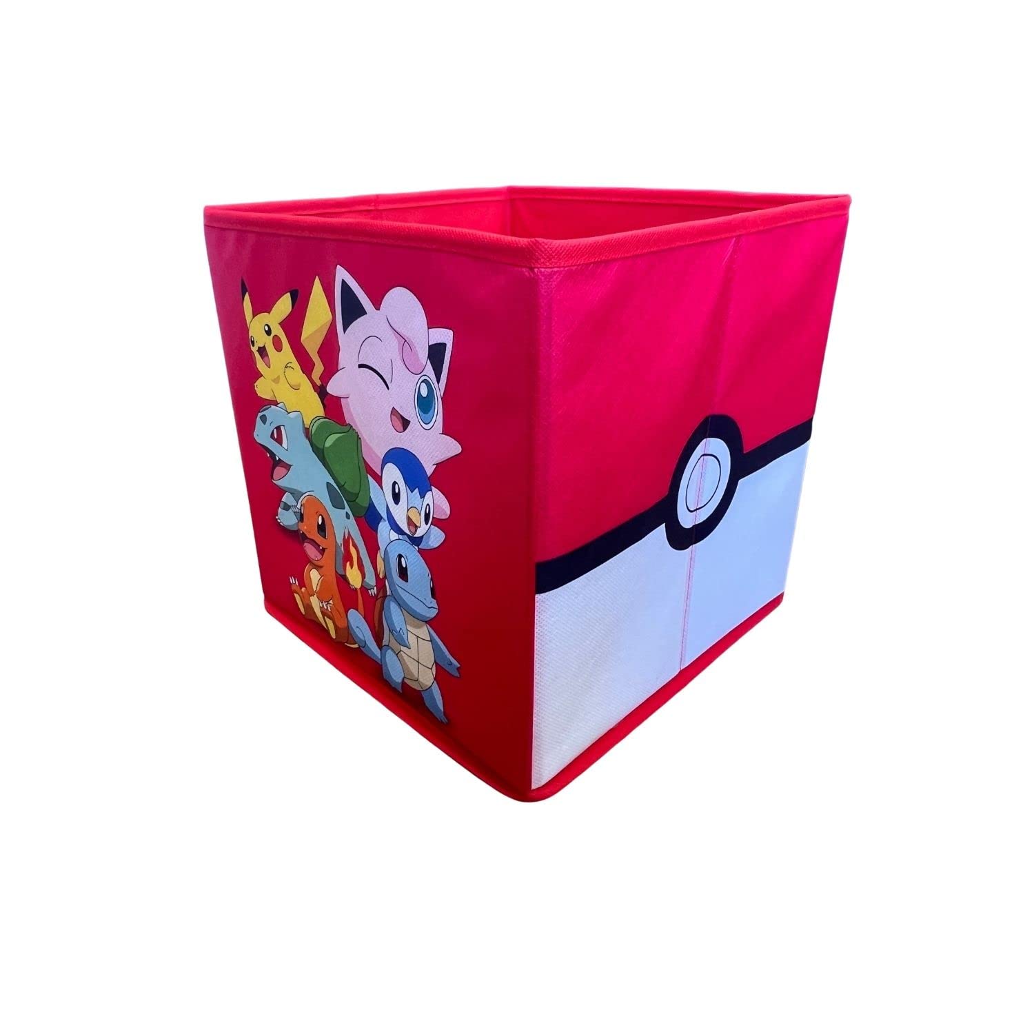 Character World Pokemon Officially Licensed Storage Boxes | 2 pack Foldable Storage Cubes Posse Design | Perfect For Organising Children's Room, Kids Playroom