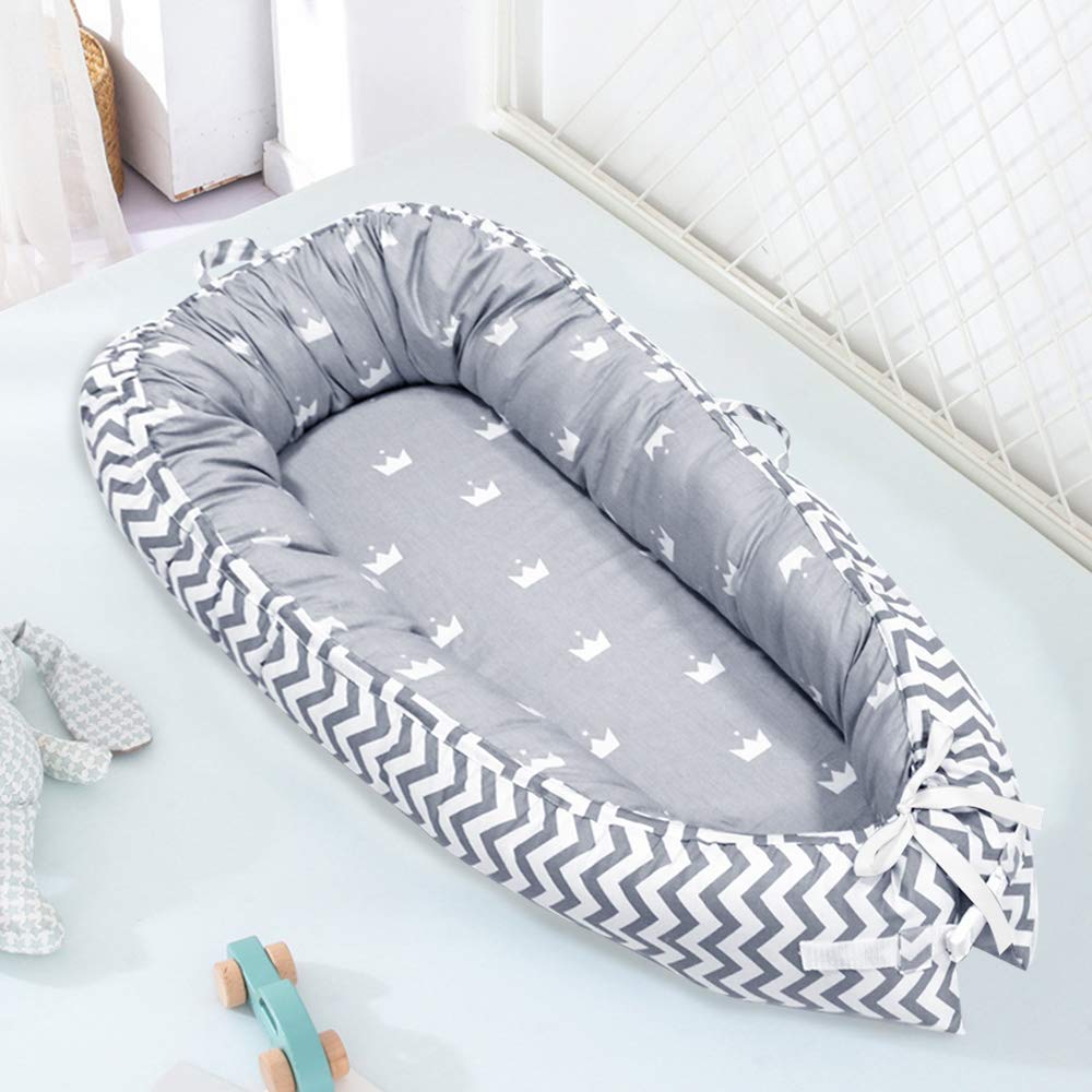 Babynest, Baby Lounger, 100% Cotton, Cosleeper, Baby Bassinet, Portable Bed, Travel Bed, Baby Snuggle Nest, Infant Lounger, Baby Pillow, Toddler Lounger: Baby